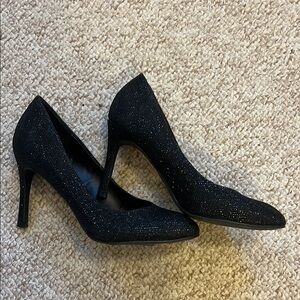 Le Chateau Black Glitter Heels